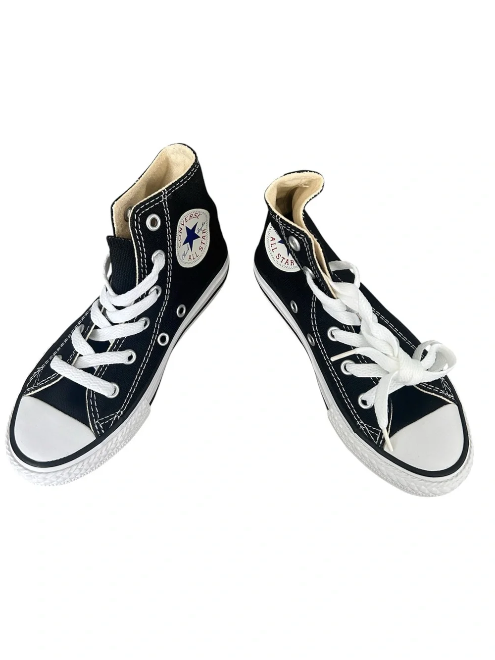 Converse Kids Black & White High Top Sneakers Size 11.5 17.5 CM